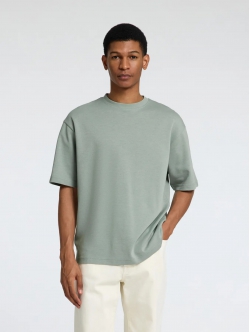 Selected t-shirt med rund hals i støvet grøn til herre