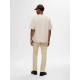 Selected t-shirt med rund hals i beige til herre