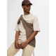 Selected t-shirt med rund hals i beige til herre