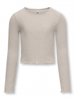 KIDS ONLY Langærmet top i beige til piger