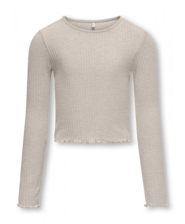 KIDS ONLY Langærmet top i beige til piger