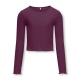 KIDS ONLY Langærmet top i Mauve Wine til piger