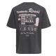 ONLY & SONS t-shirt i Grey Pinstripe til herre | Relaxed fit |