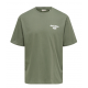 ONLY & SONS t-shirt i Agave Green til herre med print | Relaxed fit |