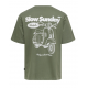 ONLY & SONS t-shirt i Agave Green til herre med print | Relaxed fit |