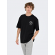 ONLY & SONS t-shirt i Black til herre med print | Relaxed fit |