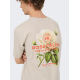 ONLY & SONS t-shirt med Rosa Palido print i Silver Lining til herre