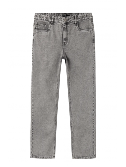 LMTD NLFKIZZA DNM HW MOM PANT NOOS i lysegrå denim til piger