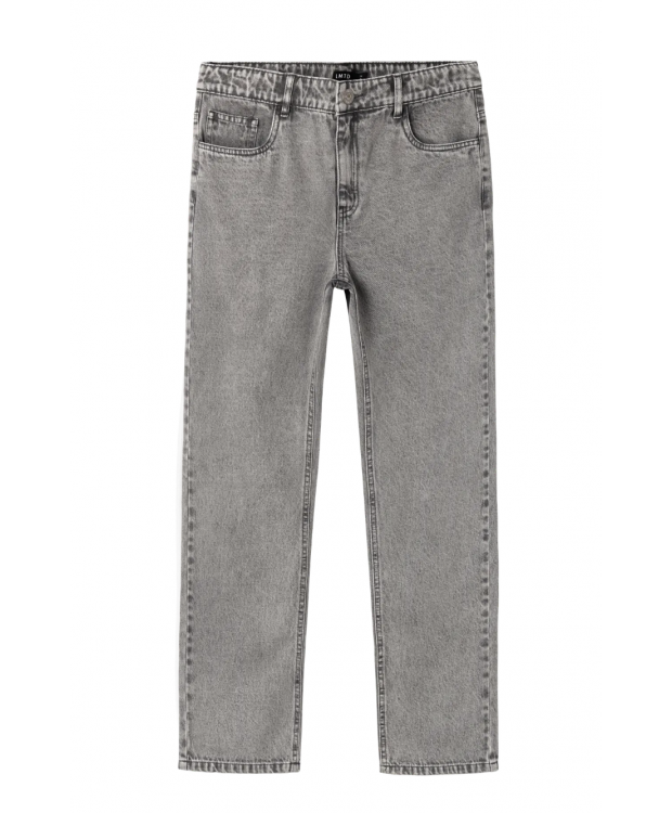 LMTD NLFKIZZA DNM HW MOM PANT NOOS i lysegrå denim til piger