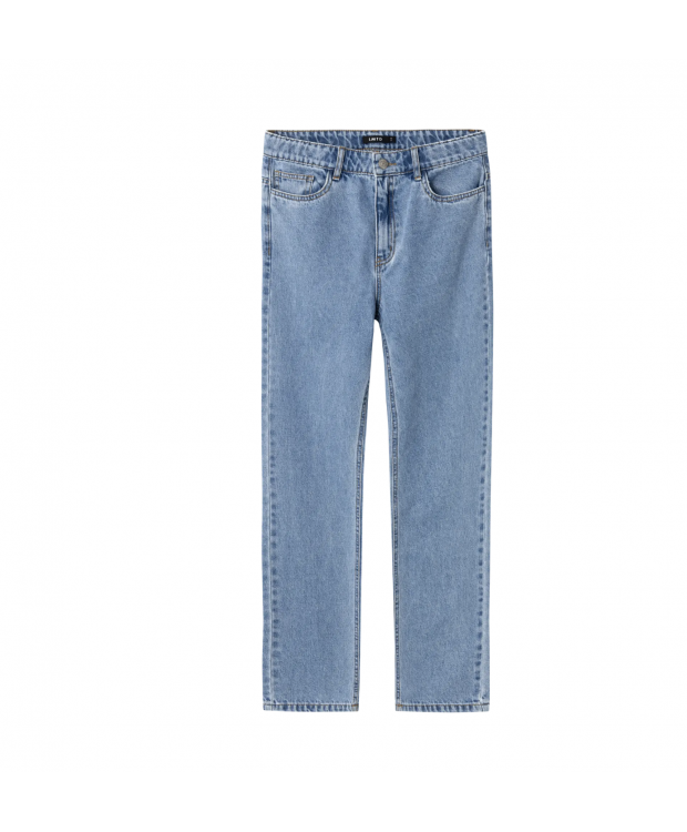 LMTD NLFKIZZA DNM HW MOM PANT NOOS i lyseblå denim til piger