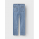 LMTD NLFKIZZA DNM HW MOM PANT NOOS i lyseblå denim til piger