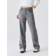 LMTD NLFTARIANNES DNM LW STRAIGHT PANT NOOS i grå denim til piger
