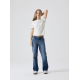 LMTD NLFTARIANNES DNM LW STRAIGHT PANT NOOS i mørkeblå denim til piger