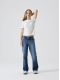 LMTD NLFTARIANNES DNM LW STRAIGHT PANT NOOS i mørkeblå denim til piger
