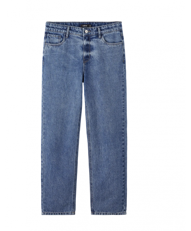 LMTD NLMNIZZA DNM DAD PANT NOOS i medium blå denim til drenge