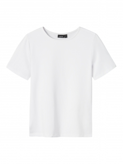 LMTD NLFDINCI LS SHORT S top NOOS i hvid til piger