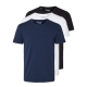 Selected 3-pak t-shirt, i sort, navy og hvid til herre.
