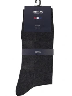 Lindbergh Bison-strømper i Charcoal Mel til herre
