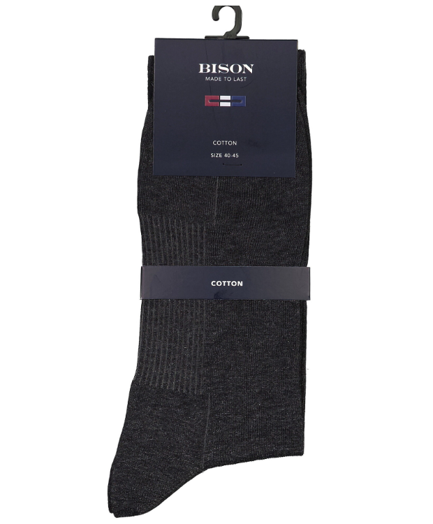 Lindbergh Bison-strømper i Charcoal Mel til herre