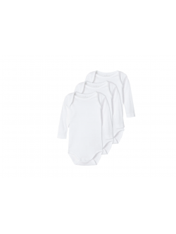 Name It 3pak Bodystockings solid NOOS I hvid til baby