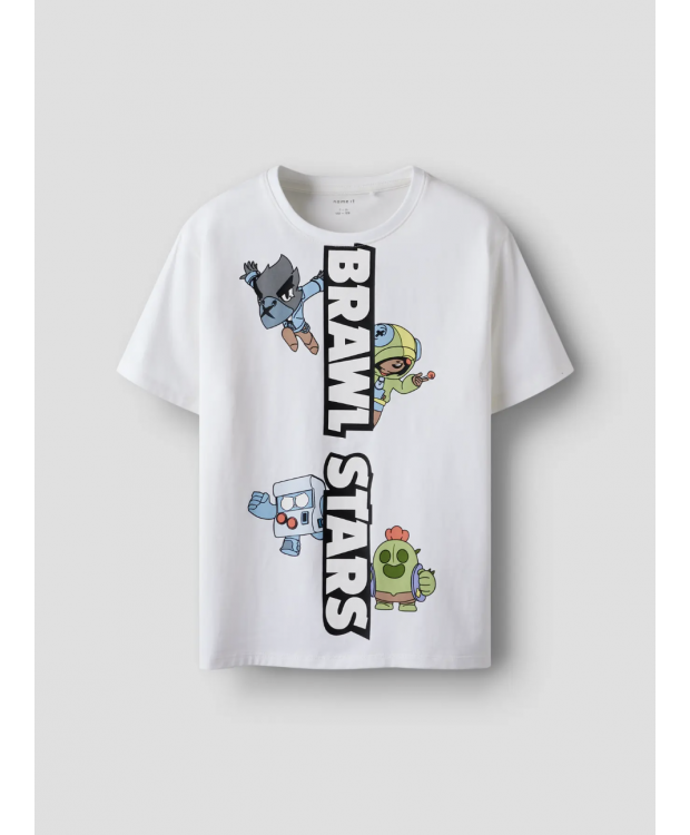 Name it "Brawl Stars" T-shirt i hvid til drenge