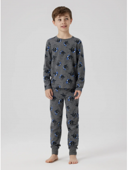 Name it "skull" pyjamassæt I mørkegrå til drenge