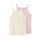 Name it 2pak flower toppe med tynde stropper til piger