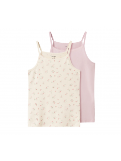 Name it 2pak flower toppe med tynde stropper til piger