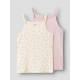 Name it 2pak flower toppe med tynde stropper til piger