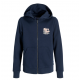 Jack & Jones Hoodie i Sky Captain med lynlås til drenge