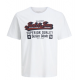 Jack & Jones Junior T-shirt i Cloud Dancer med tekst print til drenge