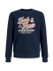 Jack & Jones Junior sweater i Sky Captain med tekst print til drenge