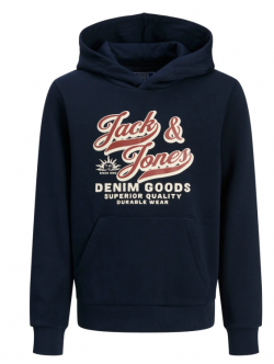 Jack & Jones Hoodie i Sky Captain til drenge
