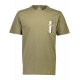 BISON O-Neck T-shirt i genanvendt bomuldsblanding i army til here