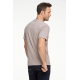 BISON O-Neck T-shirt i genanvendt bomuldsblanding i DK sand til here