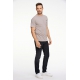 BISON O-Neck T-shirt i genanvendt bomuldsblanding i DK sand til here