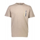 BISON O-Neck T-shirt i genanvendt bomuldsblanding i DK sand til here