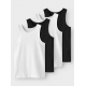 Name it 4pak tanktop i hvid og sort til drenge