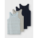 Name it 4pak Tanktops i aquamarine til drenge