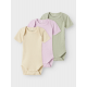 Name it 3pak Solid rib bodystockings I winsome orchid til baby