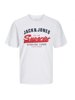 Jack & Jones Junior T-shirt i hvid med print til drenge
