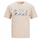 Jack & Jones Junior T-shirt i Moonbeam med print til drenge