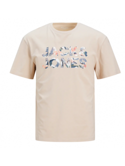 Jack & Jones Junior T-shirt i Moonbeam med print til drenge