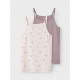 Name it 2pak pink bow top med smalle stropper til piger