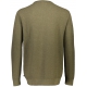 BISON Strikket bluse med struktur i Army meleret til herre