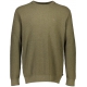 BISON Strikket bluse med struktur i Army meleret til herre