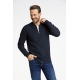BISON Struktureret  strik cardigan i Navy til herre