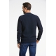 BISON Struktureret  strik cardigan i Navy til herre