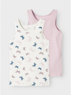 Name it 2pak butterfly tanktop til piger