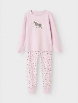 Name it Horse pyjamassæt i lyserød til piger